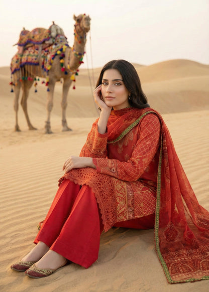 Rust Orange Embroidered Festive Wear Salwar Kameez Online in Dubai DXB UAE Abudhabi Meena Bazaar