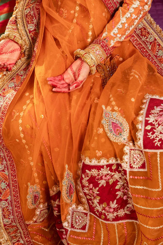 Rust Orange Anarkali / Lehenga