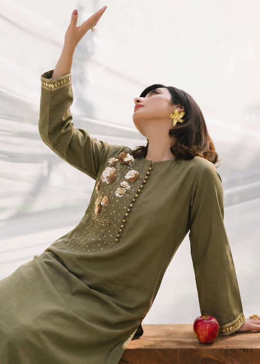 Sage Green Embellished Lawn Salwar Kameez Online in Dubai DXB UAE Abudhabi Meena Bazaar