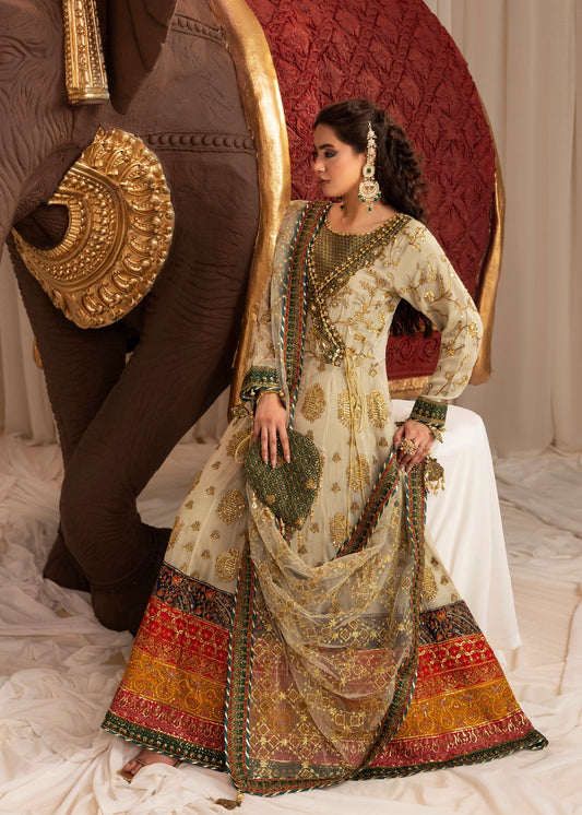 Sage Green Embroidered Chiffon Guest Wear Suit Online in Sri Lanka India Australia