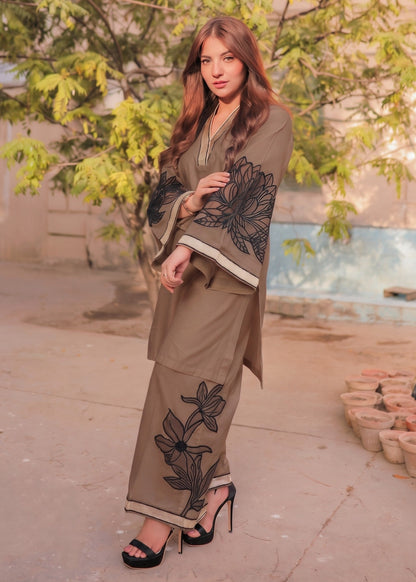 Sage Green Embroidered Dhanak Winter Wear Suit Online in Sri Lanka India Australia