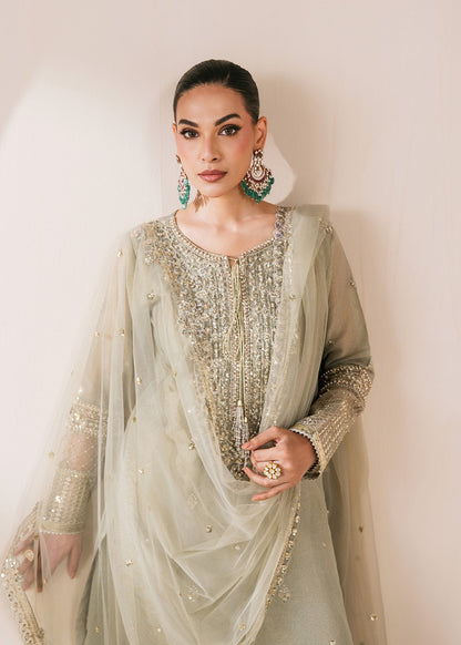 Sage Green Embroidered Masuri Sharara Online in Dubai DXB UAE Abudhabi Meena Bazaar