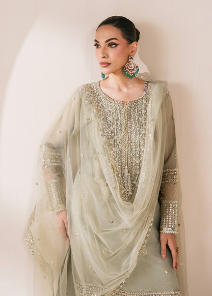 Sage Green Embroidered Masuri Sharara Online in KSA Riyadh Saudi Arabia Oman Bahrain Qatar