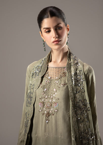 Sage Green Embroidered Sharara Online in Dubai DXB UAE Abudhabi Meena Bazaar
