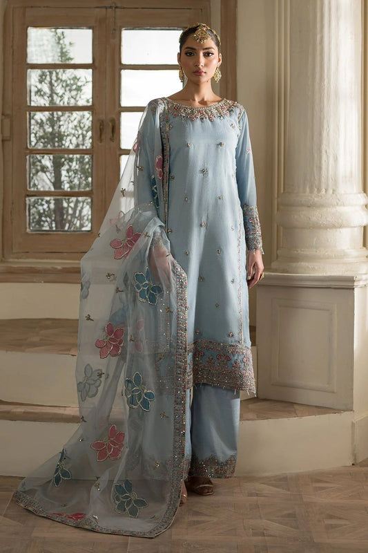 Sage Green Hand Embellished Raw Silk Pakistani Suit Online in Dubai UAE Abudhabi Ajman Sharjah