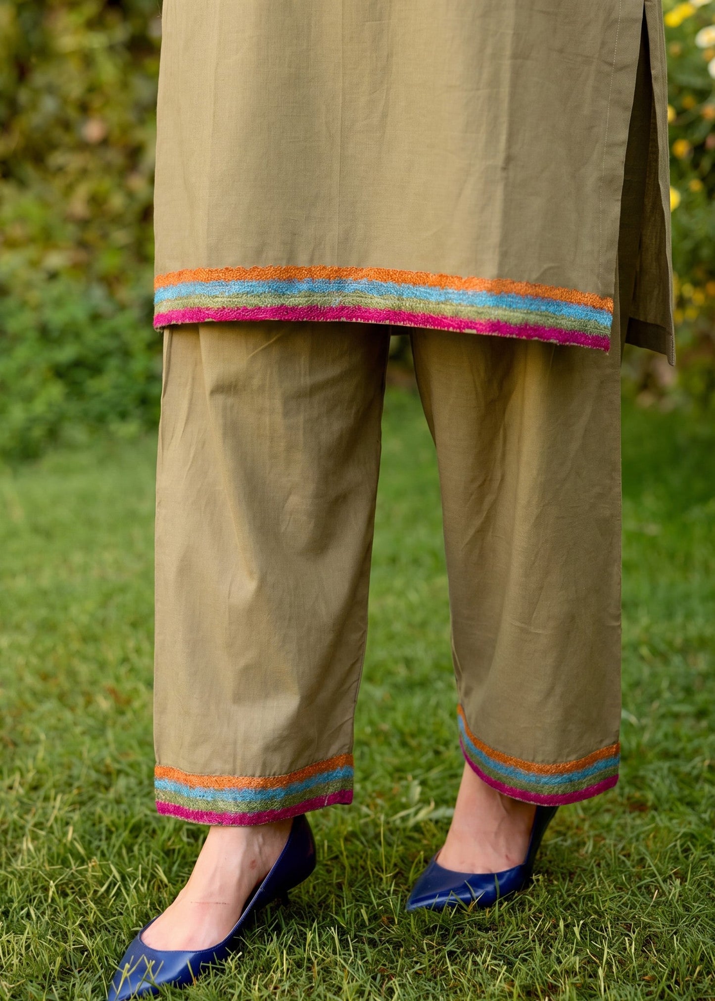 Sage Green Lawn Embroidered Suit Online in Sri Lanka India Australia