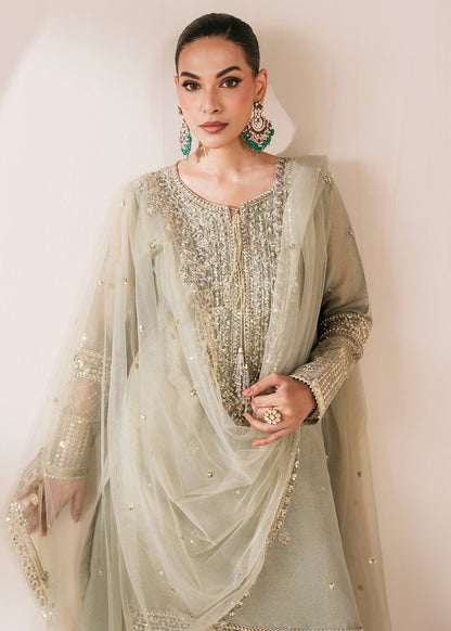 Sage Green Masuri Sharara Pakistani Clothes Online in Dubai UAE Abudhabi Ajman Sharjah
