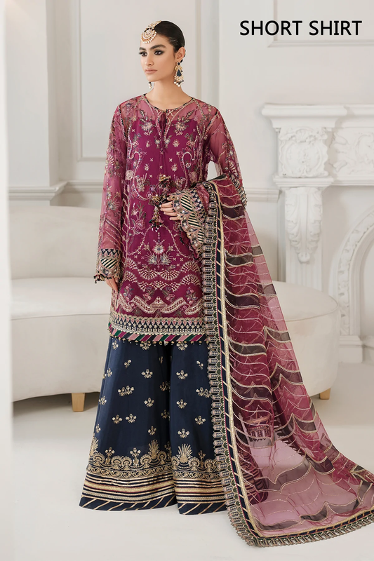 Embroidered Net Wedding Suit