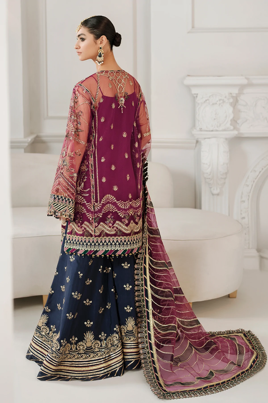 Embroidered Net Wedding Suit