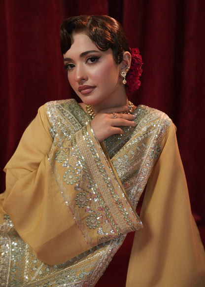 School Bus Yellow Raw Silk Kaftan Stitched Online in Sri Lanka India Australia