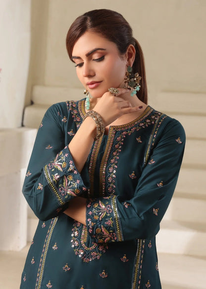 Sea Green Embroidered Lawn Partywear Suit Online in Sri Lanka India Australia