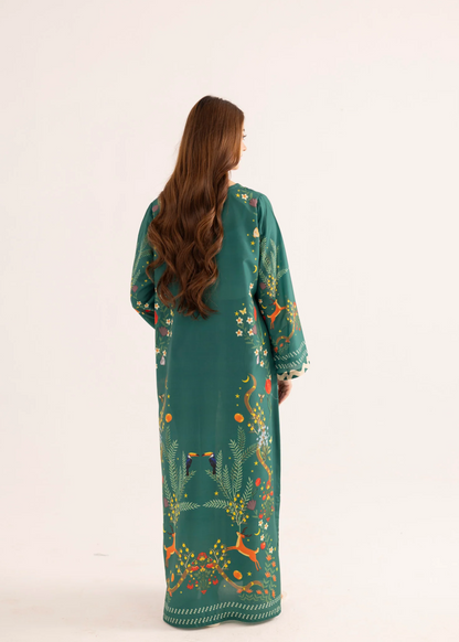 Sea Green Long Kaftan Dress Online in Dubai DXB UAE Abudhabi Meena Bazaar