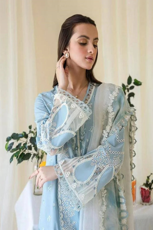 Sea Blue Chikankari Lawn Suit