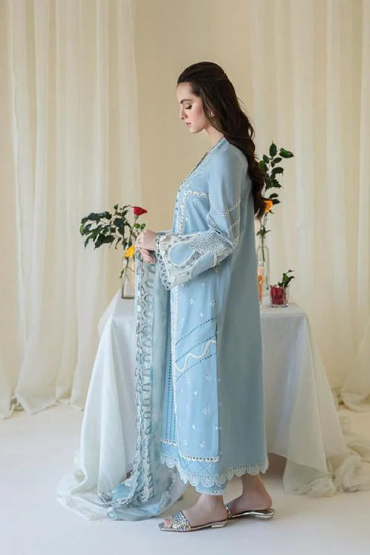 Sea Blue Chikankari Lawn Suit