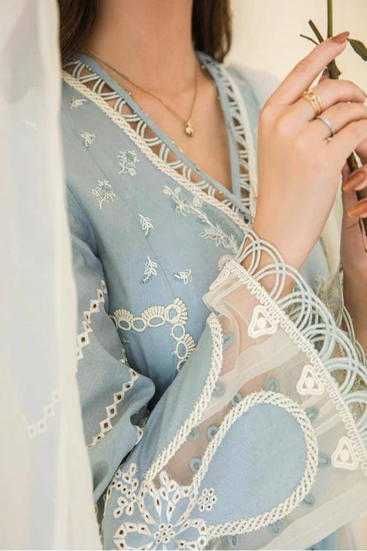 Sea Blue Chikankari Lawn Suit