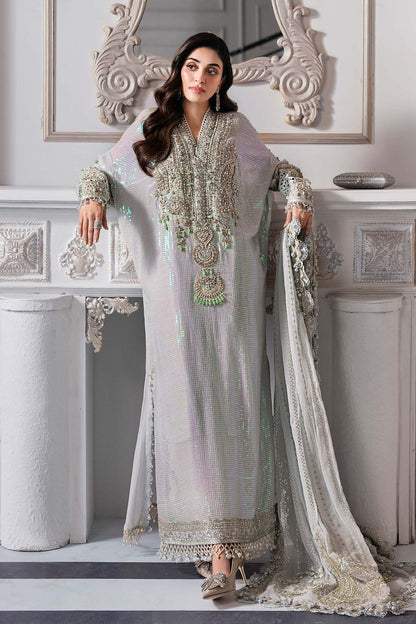 Seagreen Chiffon Formal Wear Pakistani Suit Online in Dubai UAE Abudhabi Ajman Sharjah