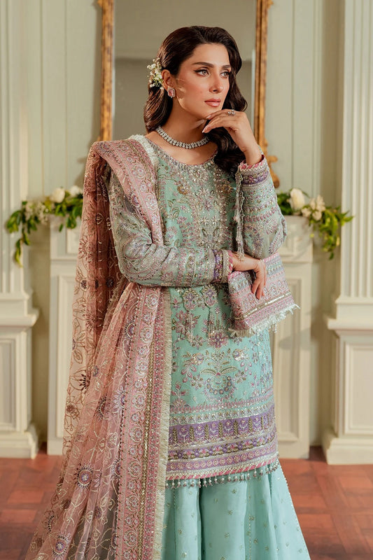 Sea Green Hand Embellished Gharara