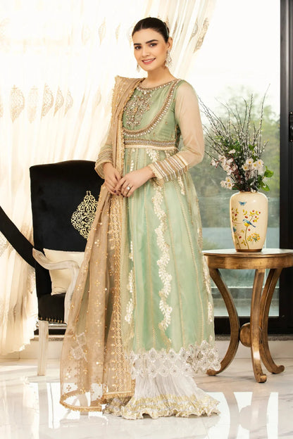 Readymade Sea Green Pure Maysuri Sharara