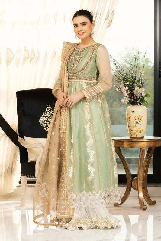 Readymade Sea Green Pure Maysuri Sharara