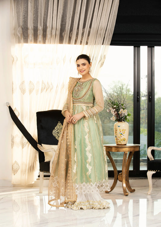 Readymade Sea Green Pure Maysuri Sharara