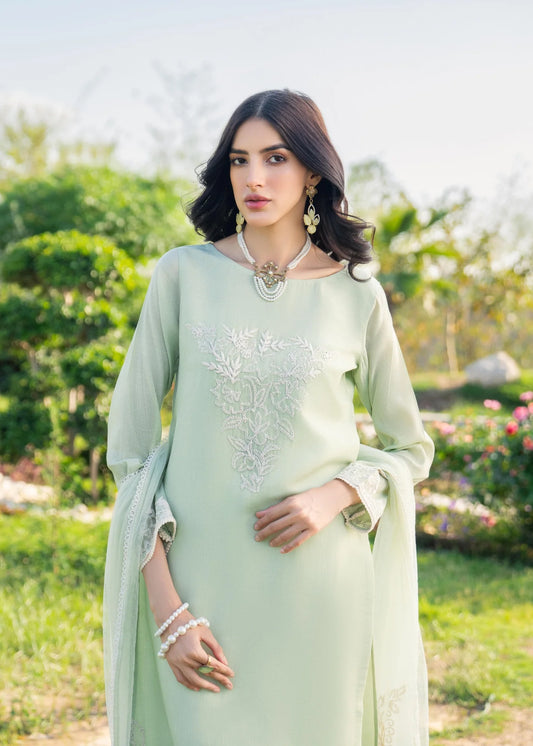 Sea Green Readymade Pure Cotton Suit
