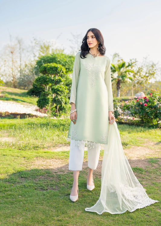 Sea Green Readymade Pure Cotton Suit