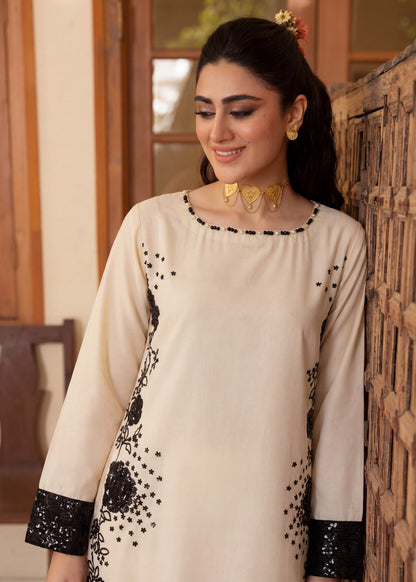 Sequined Ivory Kurta Pajama Online in UK USA Canada