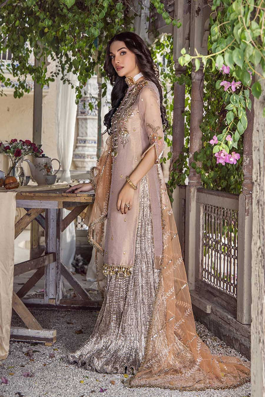 Hand Embroidered Pure Maysuri Sharara