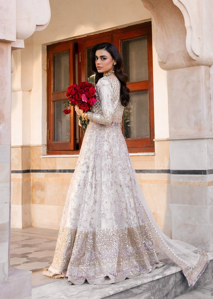 Sheer Net Embellished Wedding Guest Wear Online in KSA Riyadh Saudi Arabia Oman Bahrain Qatar
