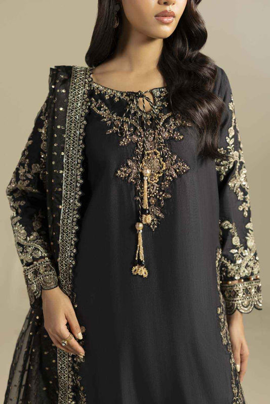 Black Embroidered Silk Designer Salwar Suit Online in UK USA Canada