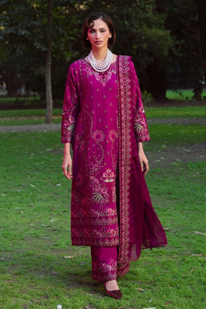 Shocking Pink Lawn Festive Salwar Suit Online in Dubai UAE Abudhabi Ajman Sharjah