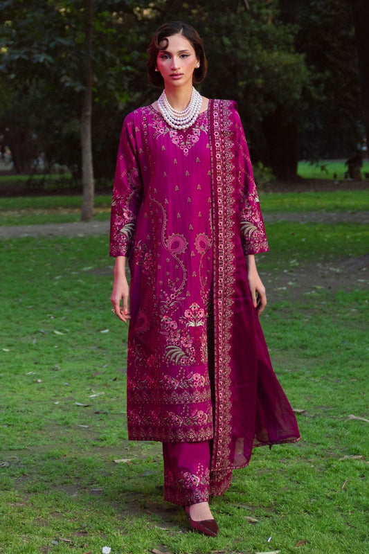 Shocking Pink Lawn Festive Salwar Suit Online in Dubai UAE Abudhabi Ajman Sharjah