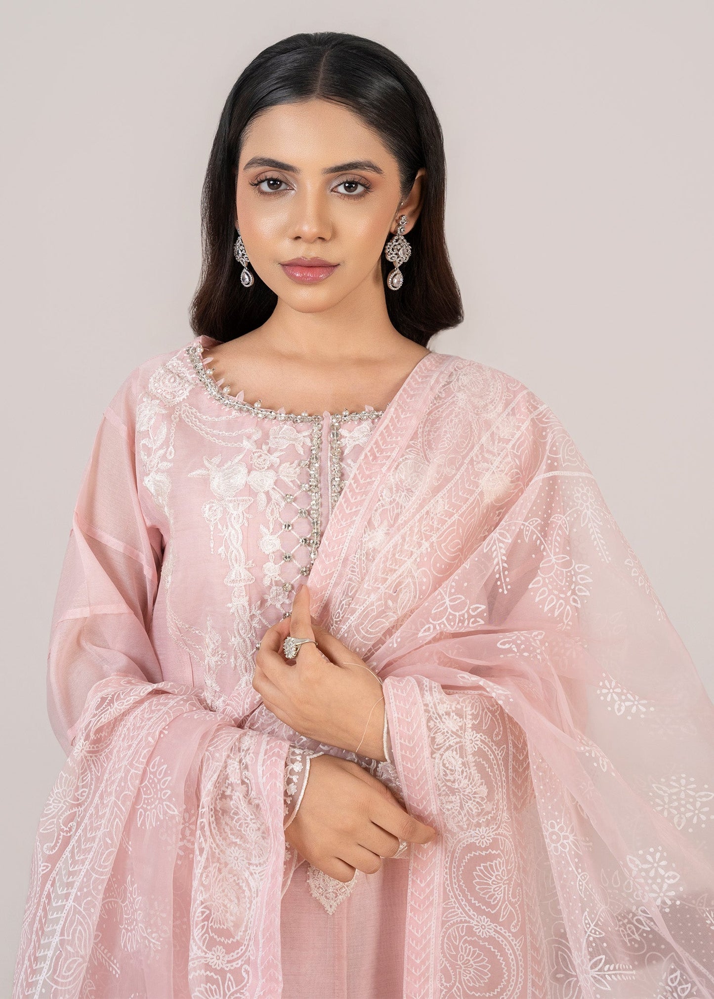 Shop Baby Pink Adda Work Raw Silk Farshi Gharara Online in Sri Lanka India Australia