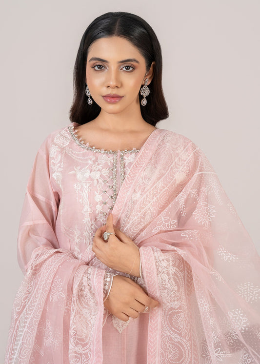 Shop Baby Pink Adda Work Raw Silk Farshi Gharara Online in Sri Lanka India Australia