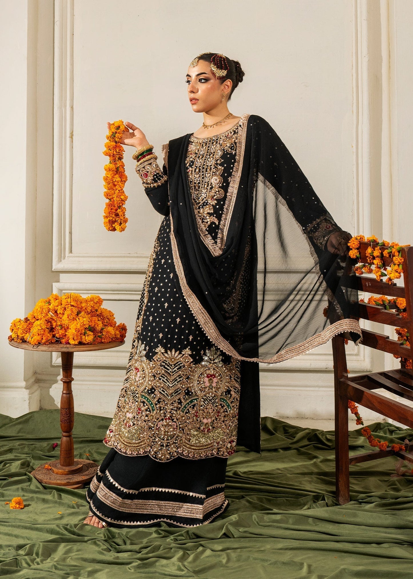 Shop Black Chiffon Festive Wear Salwar Suit Online in Sri Lanka India Australia