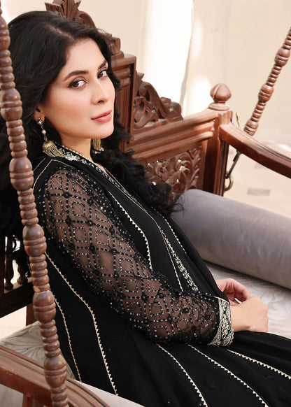 Shop Black Embroidered Chiffon Maxi Dress Online in Sri Lanka India Australia