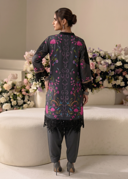 Shop Black Embroidered Raw Silk Kurta Suit Online in Dubai DXB UAE Abudhabi Meena Bazaar