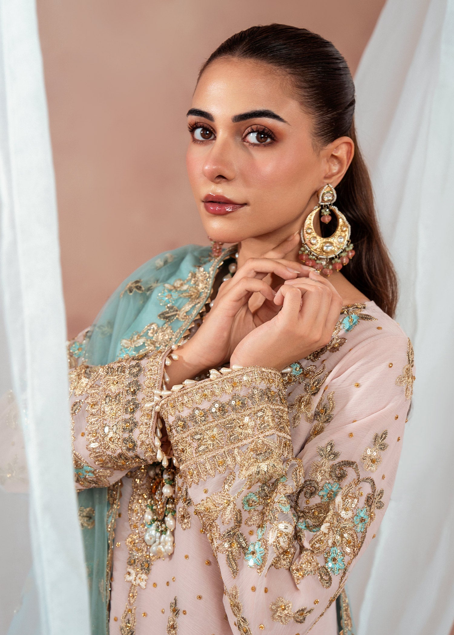 Shop Blush Pink Party Wear Gharara Online in Sri Lanka India Australia