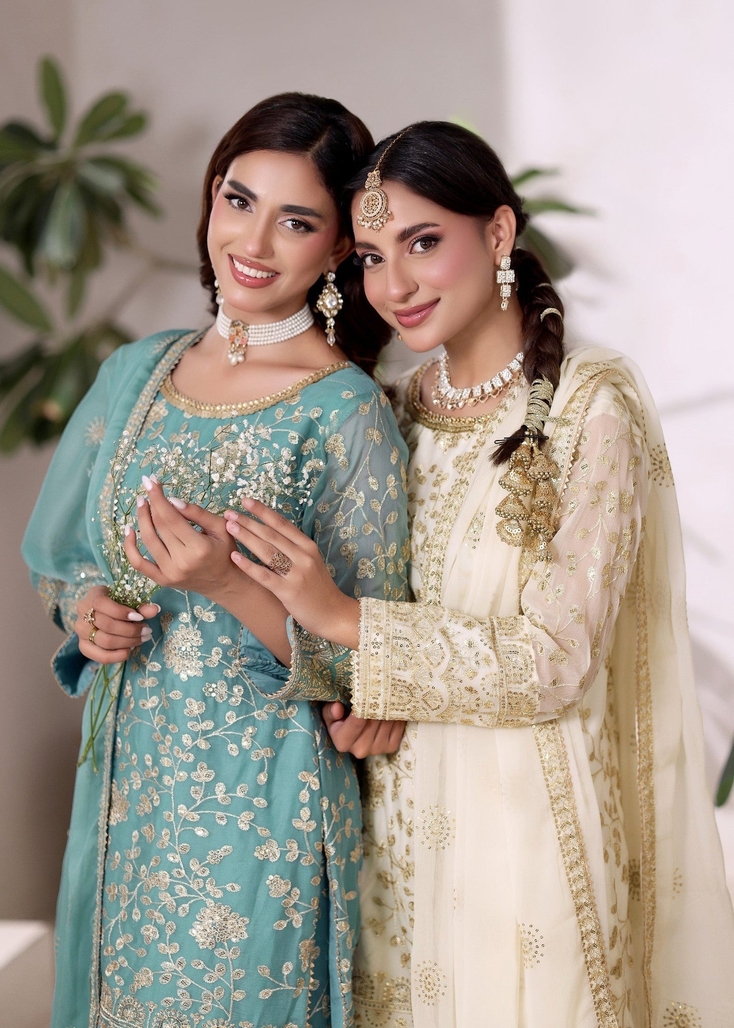 Shop Embellished Chiffon Gharara Suit Online in Dubai DXB UAE Abudhabi Meena Bazaar