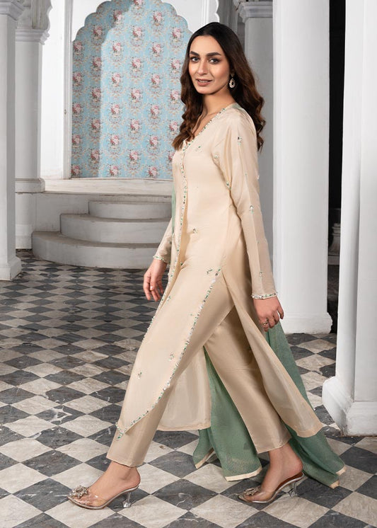 Shop Ivory Embellished Angrakha Suit Online in Dubai DXB UAE Abudhabi Meena Bazaar