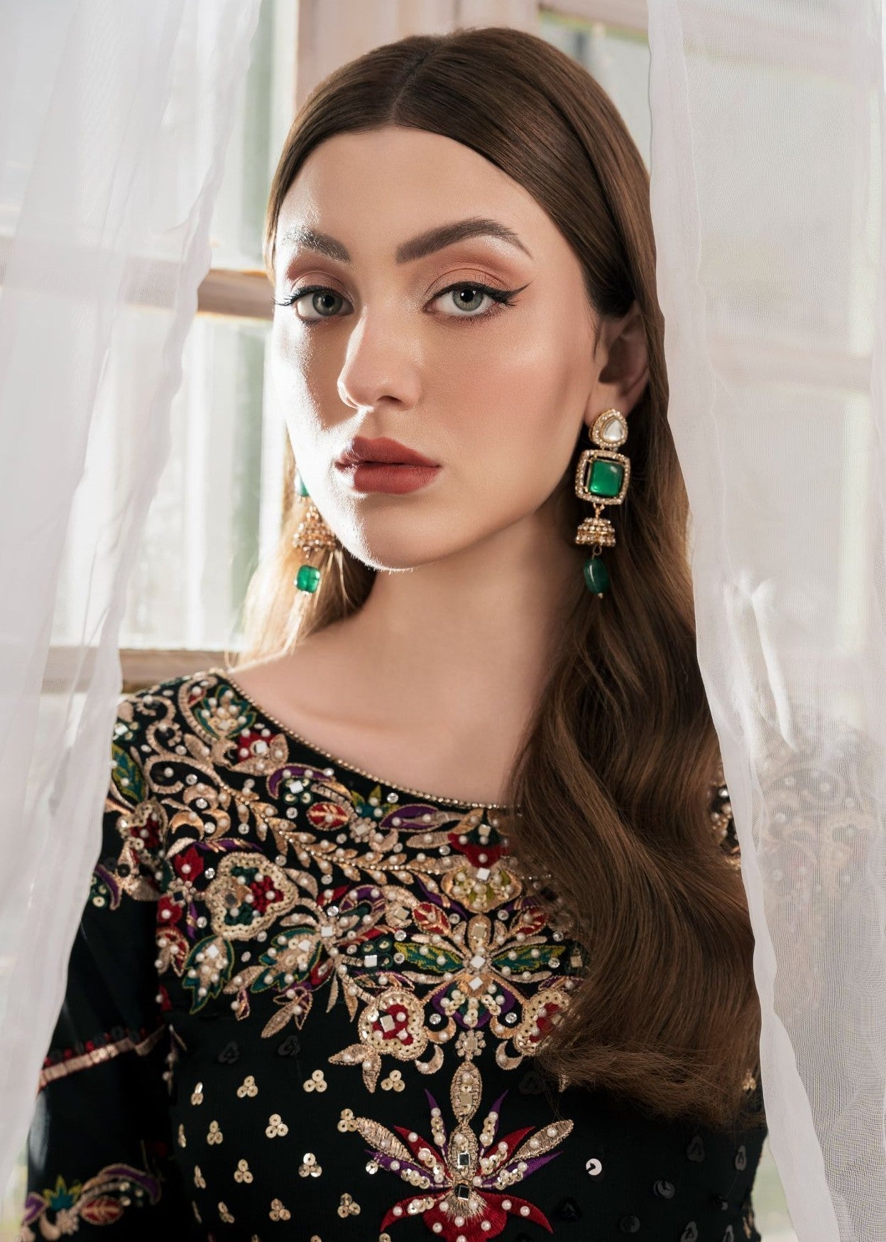 Shop Jet Black Chiffon Kurta Pajama Online in Dubai DXB UAE Abudhabi Meena Bazaar