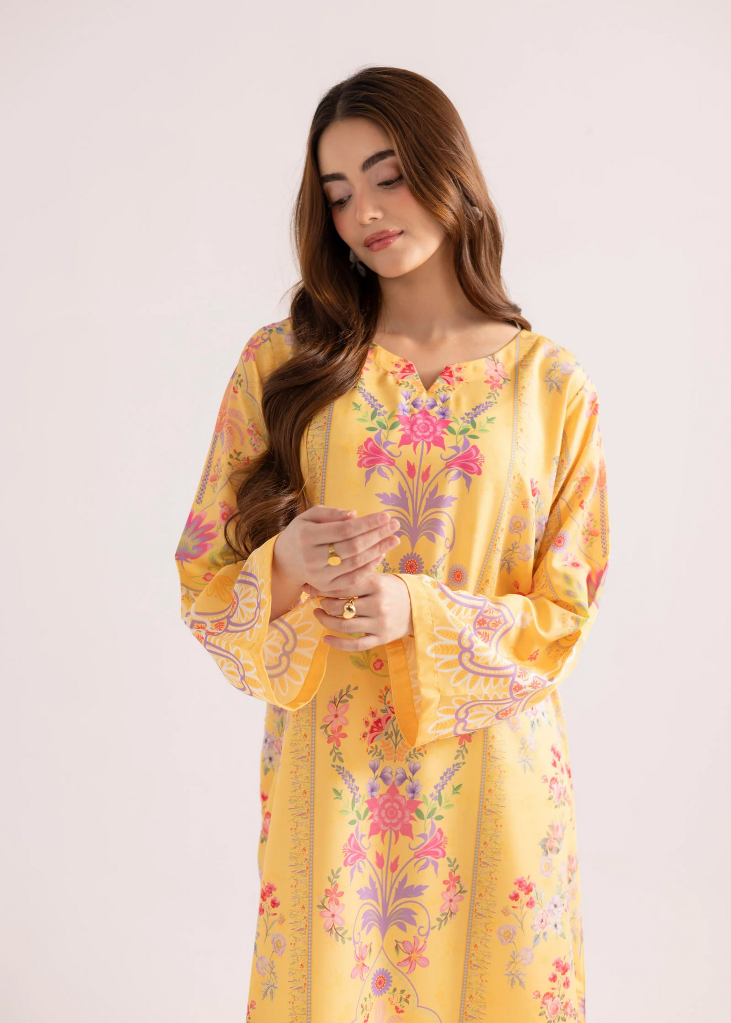 Silk Finish Lawn Printed Kaftan for Daily Wear Online in Dubai UAE Abudhabi Ajman Sharjah