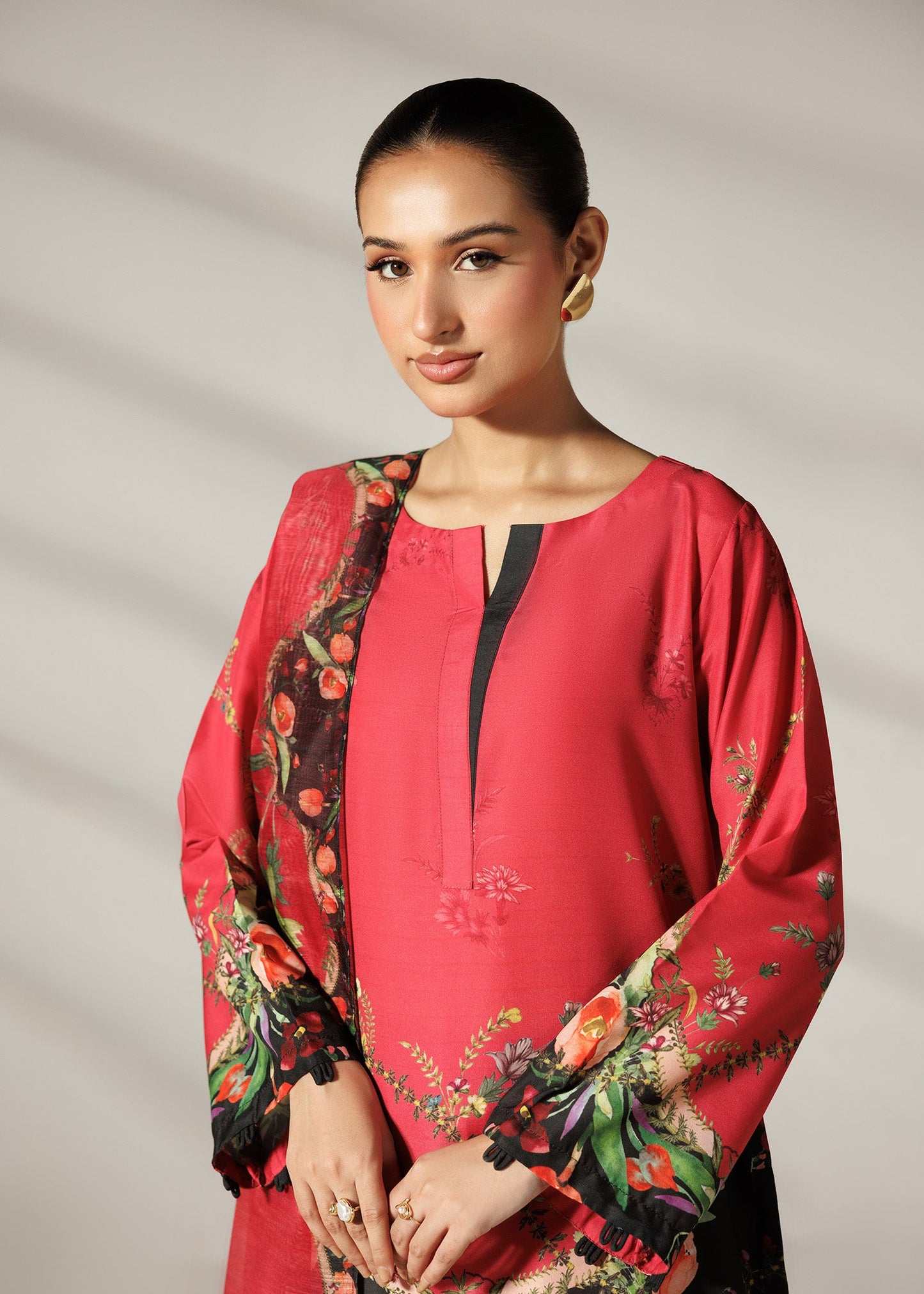 Silk Lawn Printed Kurta Shalwar Set Online in UK USA Canada