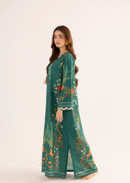 Silk Lawn Sublimation Printed Kaftan Online in Sri Lanka India Australia
