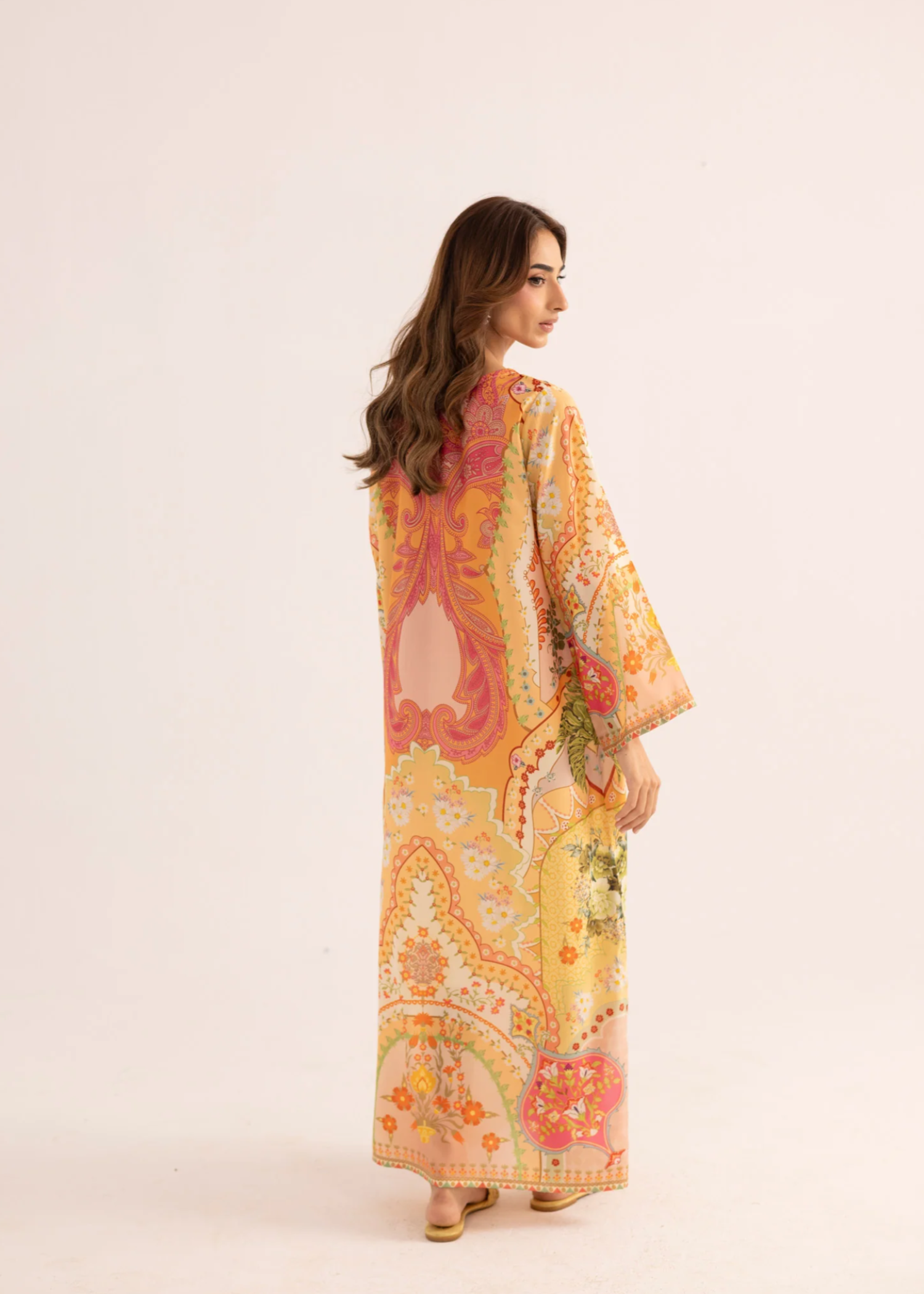 Silk Lawn Summer Kaftan Online in UK USA Canada