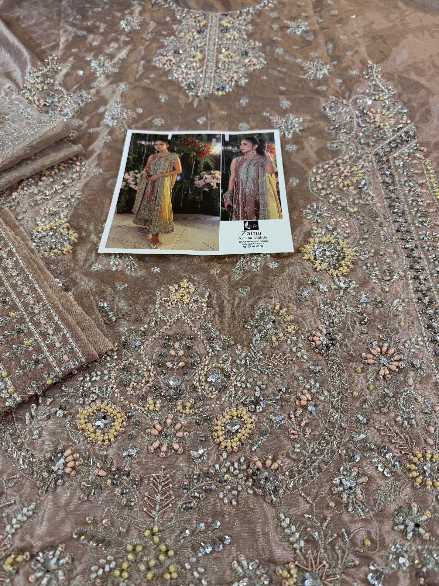 Silver Gold Embellished bridal Pakistani Suit Online in Dubai DXB UAE Abudhabi Meena Bazaar