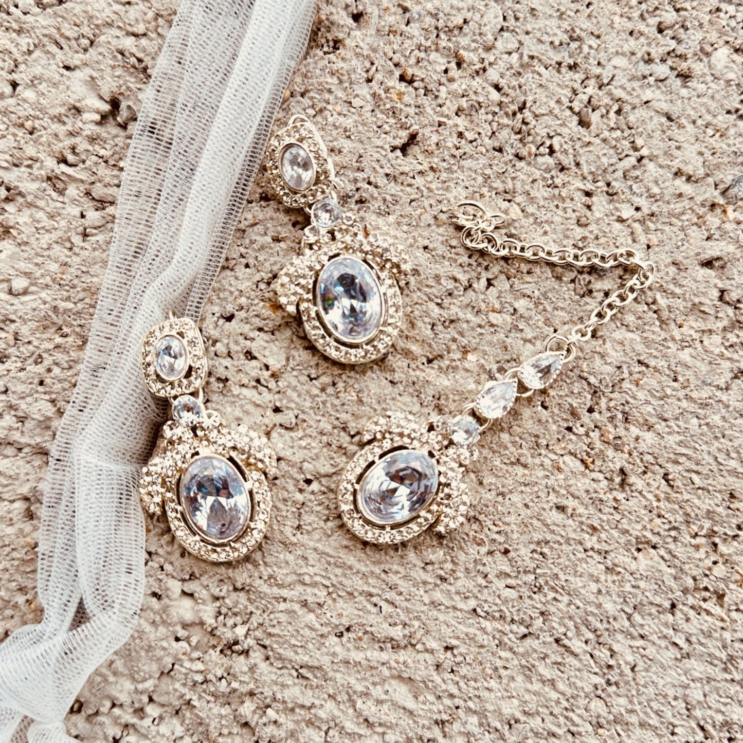 Silver Jewellery Set with Stone Work Online in KSA Riyadh Saudi Arabia Oman Bahrain Qatar