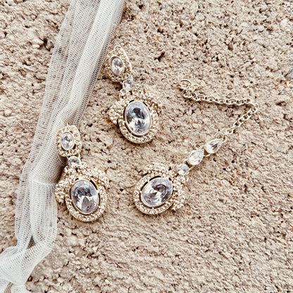 Silver Jewellery Set with Stone Work Online in KSA Riyadh Saudi Arabia Oman Bahrain Qatar