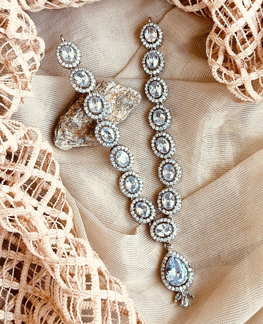 Silver Necklace Set for Women Online in KSA Riyadh Saudi Arabia Oman Bahrain Qatar