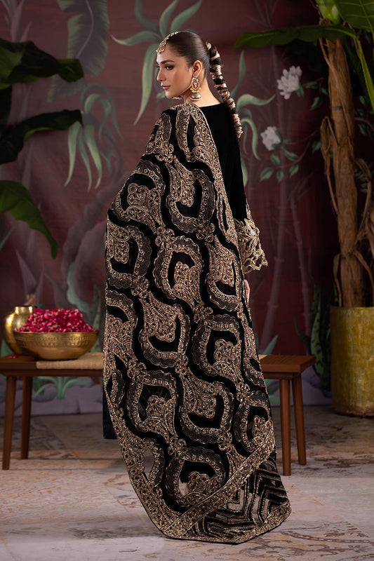 Black Readymade Velvet Sharara